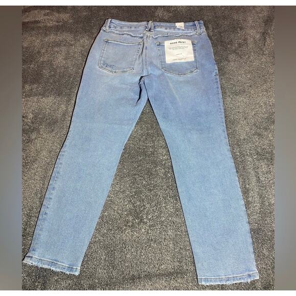 NWT Good American Good Waist Distressed Light Blue‎ Jeans ( 10/30 ) - Picture 6 of 6